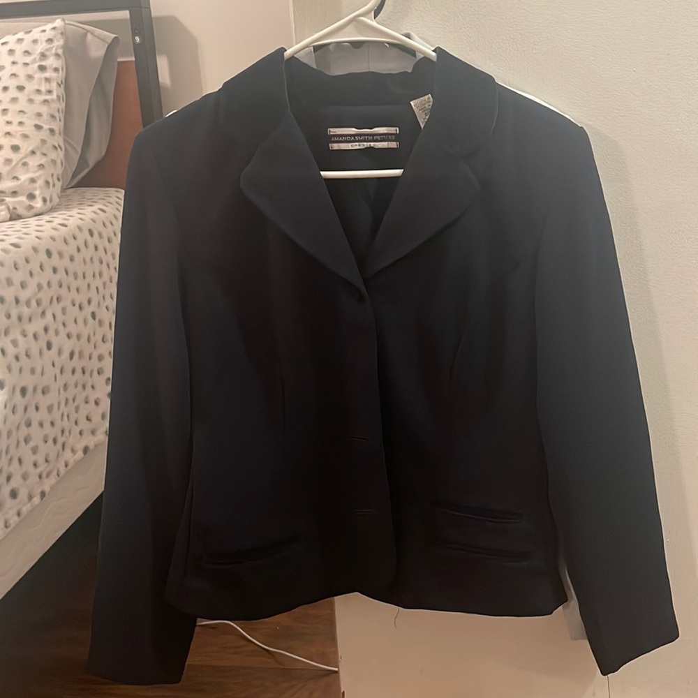 Blazer, Navy Blue, Work Blazer, Women Fashion